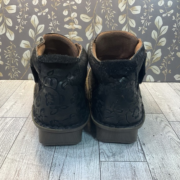 Alegria Caiti‎ Booties Womens Size 36 (US 5.5) Rose Embossed Bronze Leather - Picture 4 of 7